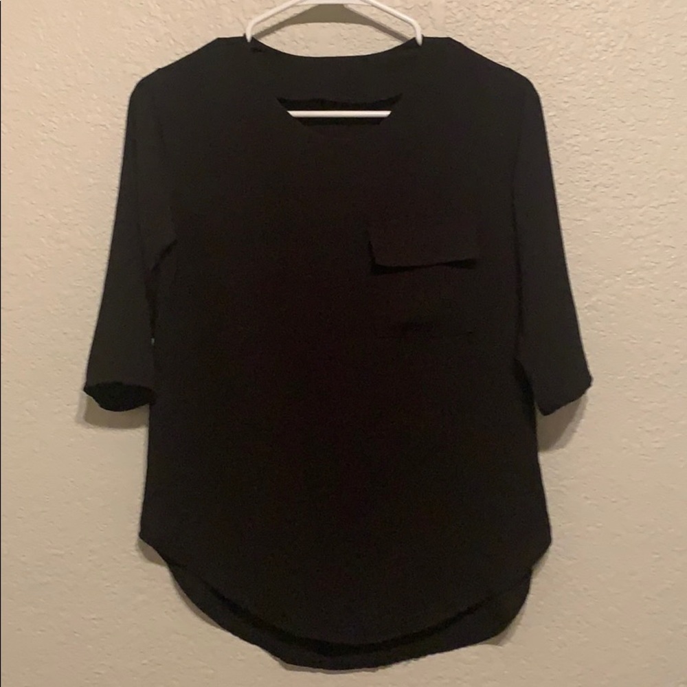 Black 3/4 sleeve blouse